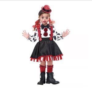 Toddler Kreepy Clown Costume - Black and Red - Toddler 5T/6T NWT